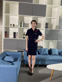 BD-MO-092  訂購職業套裝  設計修身顯瘦前台制服   抗皺  免燙    收腰   真人試穿  模特示範